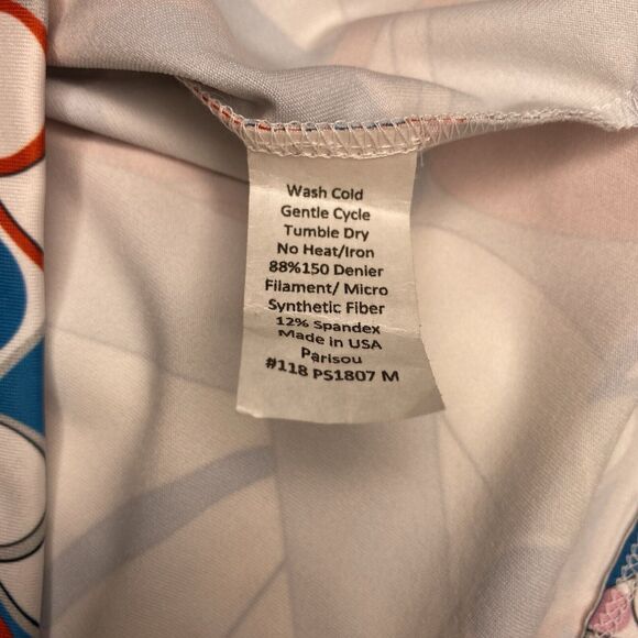 Parisou Dress Size M A-line Mini V-Neck Sleeveless Stretch Abstract Multicolor - Picture 7 of 7